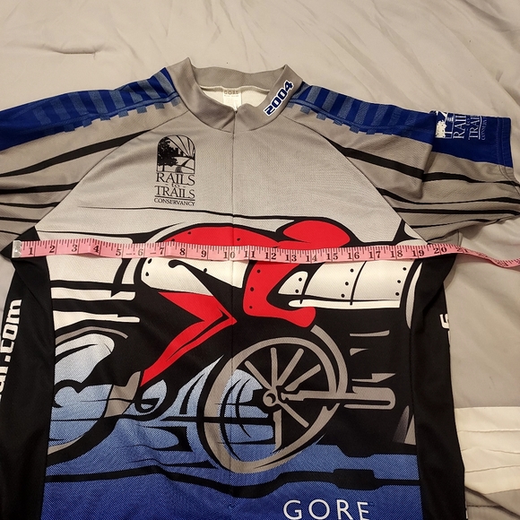 Gore Bike-Wear Mens Large Cycling Jersey Grey Red Blue Ouydoors - Picture 12 of 13